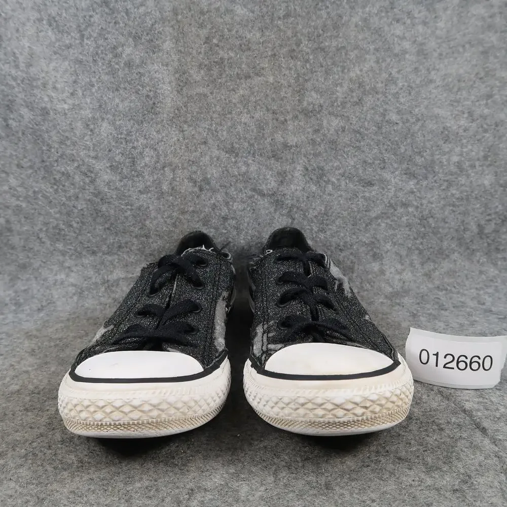 Converse Shoes Kids 2 Sneakers All Star Lace Up Casual Glitter Trainers Active
